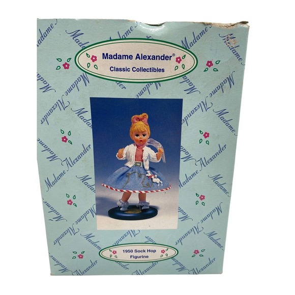 Madame Alexander "1950 Sock Hop" Poodle Skirt Circa 2000 Figurine NIB COA 90650 - Picture 1 of 15